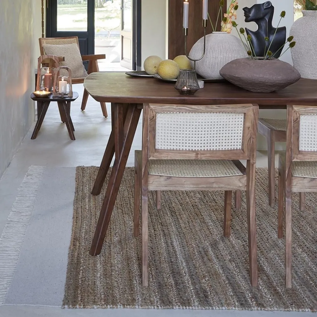 Straluma Rechthoekige eettafel Quenza acaciahout 200x100 cm> Light and Living|Eettafels