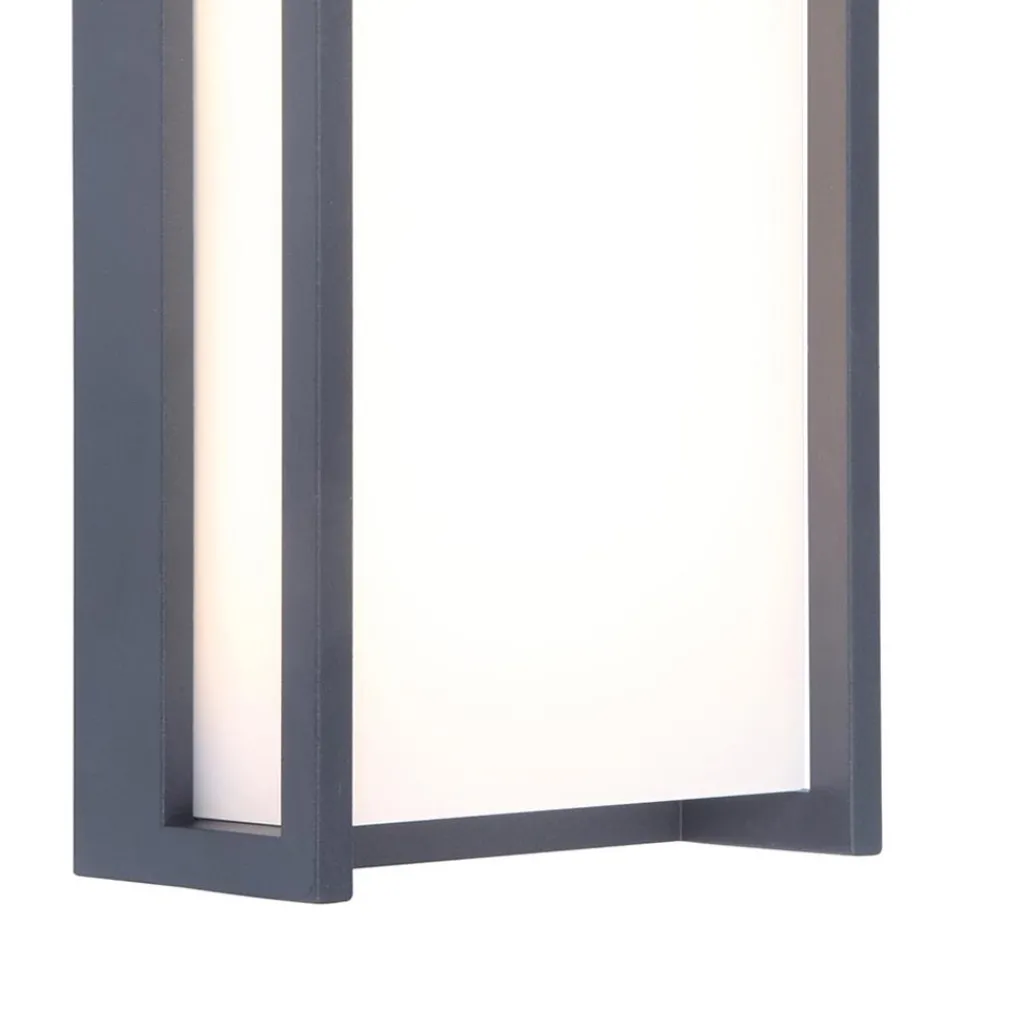 Straluma Rechthoekige LED buitenlamp donker grijs IP54> Wandlampen|Buitenlampen