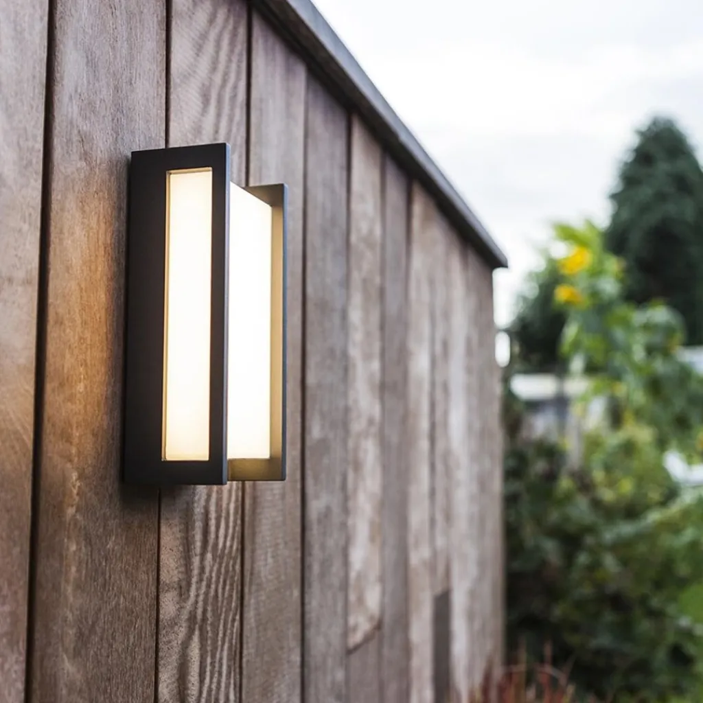 Straluma Rechthoekige LED buitenlamp donker grijs IP54> Wandlampen|Buitenlampen