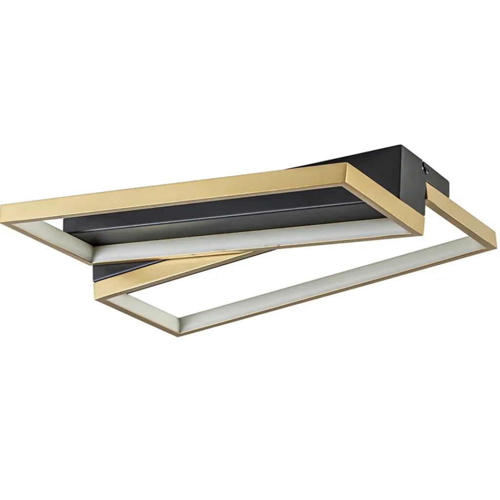 Straluma Rechthoekige LED plafondlamp zwart goud design> Plafondlampen|LED Plafondlampen