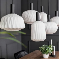 Straluma Retro 6-lichts hanglamp opaal glas met relief><noscript><img width=