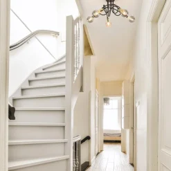 Straluma Retro plafondlamp zwart met gouden pendels><noscript><img width=