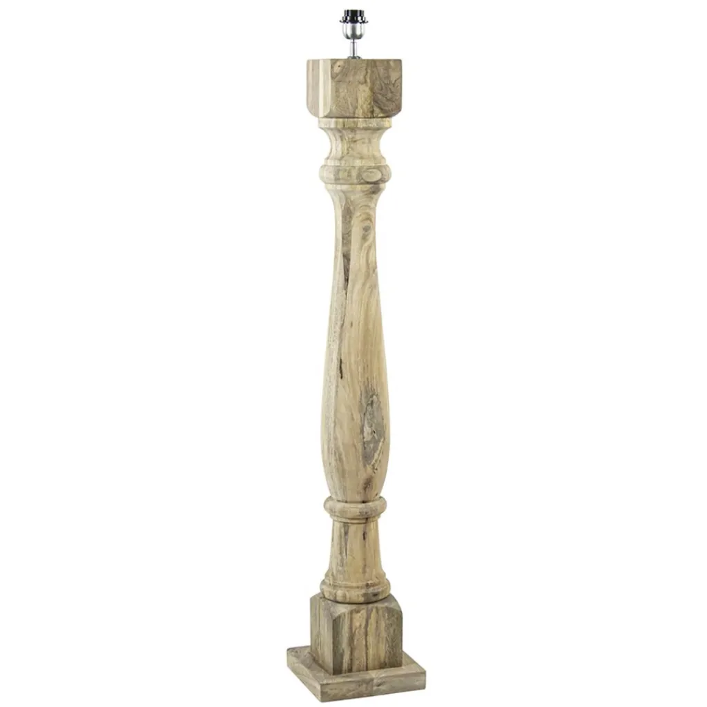 Straluma Robuuste lampvoet Robbia hout exclusief kap> Vloerlampen|Lampenvoeten