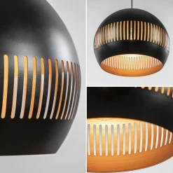 Straluma Ronde hanglamp koepel zwart/goud 40 cm><noscript><img width=