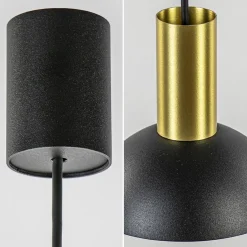 Straluma Ronde hanglamp zwart met brons klein><noscript><img width=