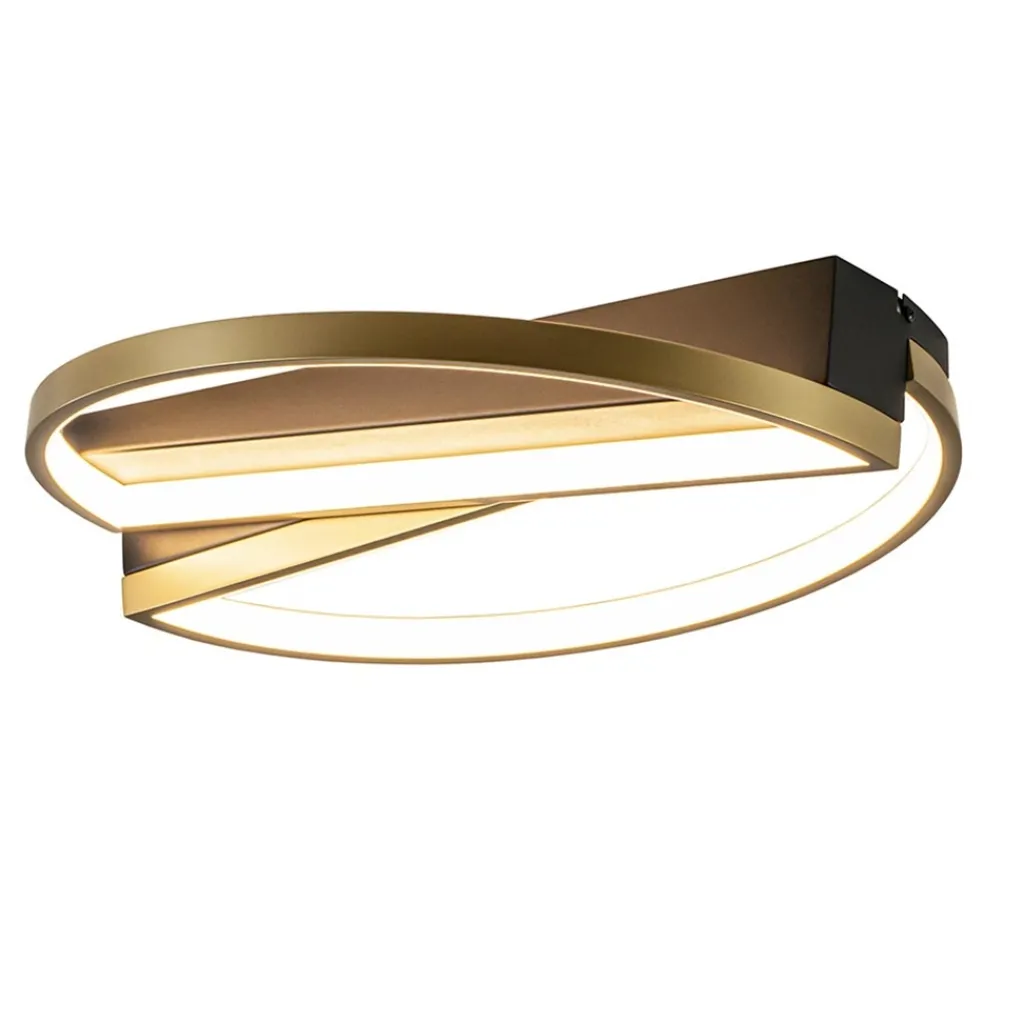Straluma Ronde LED plafondlamp zwart goud> Plafondlampen|LED Plafondlampen
