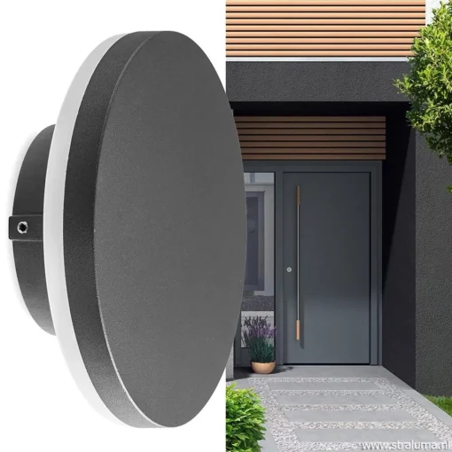 Straluma Ronde LED wandlamp tuin antraciet> Wandlampen|Buitenlampen