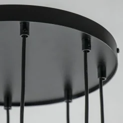 Straluma Ronde 8-lichts hanglamp cilinders zwart goud><noscript><img width=