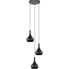 Straluma Ronde 3-lichts hanglamp mat zwart met goud> Eettafellampen|Eetkamerverlichting