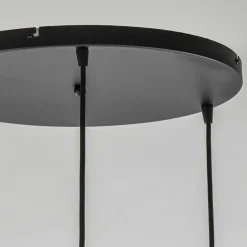 Straluma Ronde 3-lichts hanglamp zwart met smoke/helder glas><noscript><img width=