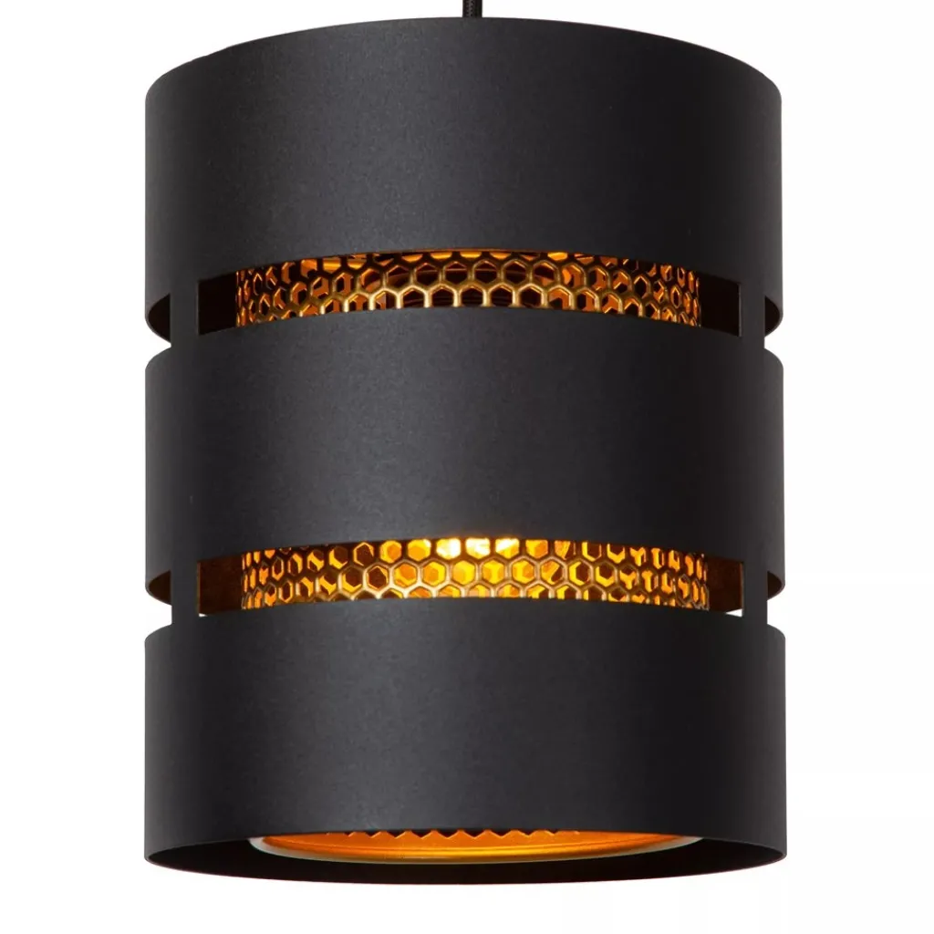 Straluma Ronde 3-lichts hanglamp zwart met goud> Hanglampen|Eettafellampen