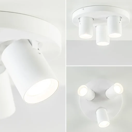 Straluma Ronde 3-lichts opbouwspot mat wit> Opbouwspots|Woonkamerlampen