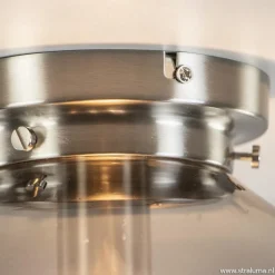 Straluma Ronde plafondlamp smokey glas met nikkel><noscript><img width=