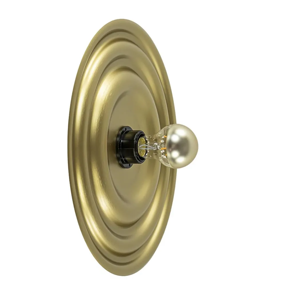 Straluma Ronde wand/plafondlamp gouden schaal> Plafondlampen|Wandlampen