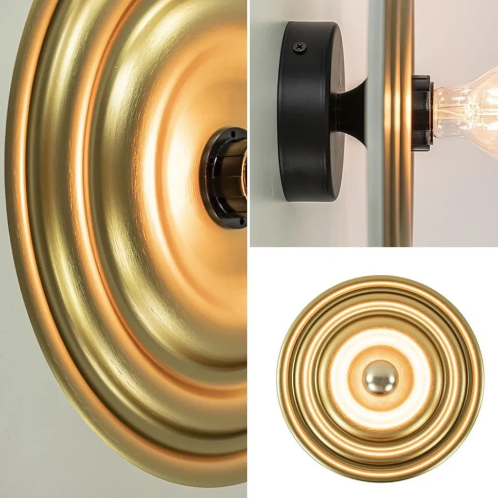 Straluma Ronde wand/plafondlamp gouden schaal> Plafondlampen|Wandlampen