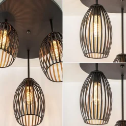 Straluma Scandinavische 3-lichts plafondlamp mat zwart><noscript><img width=