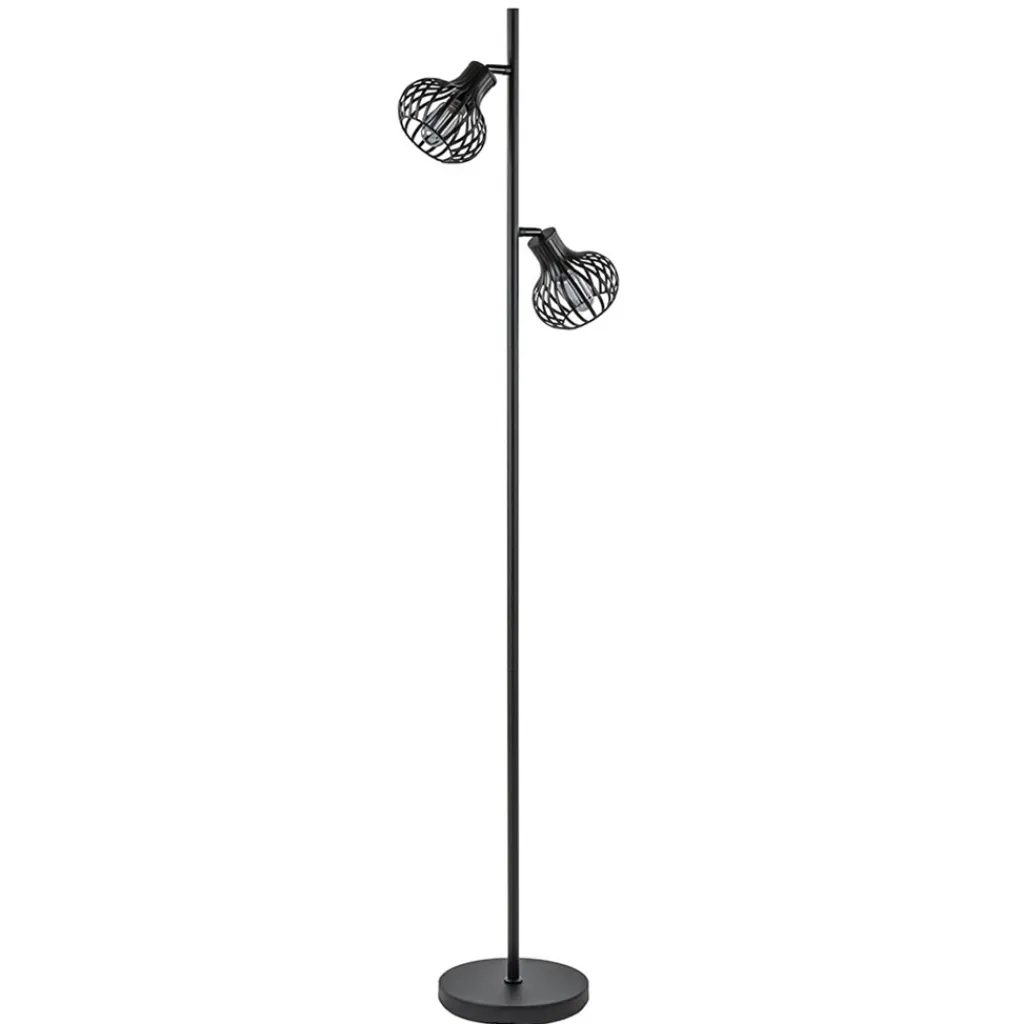 Straluma Scandinavische 2-lichts vloerlamp met draadkapjes> Draadlampen|Woonkamerlampen