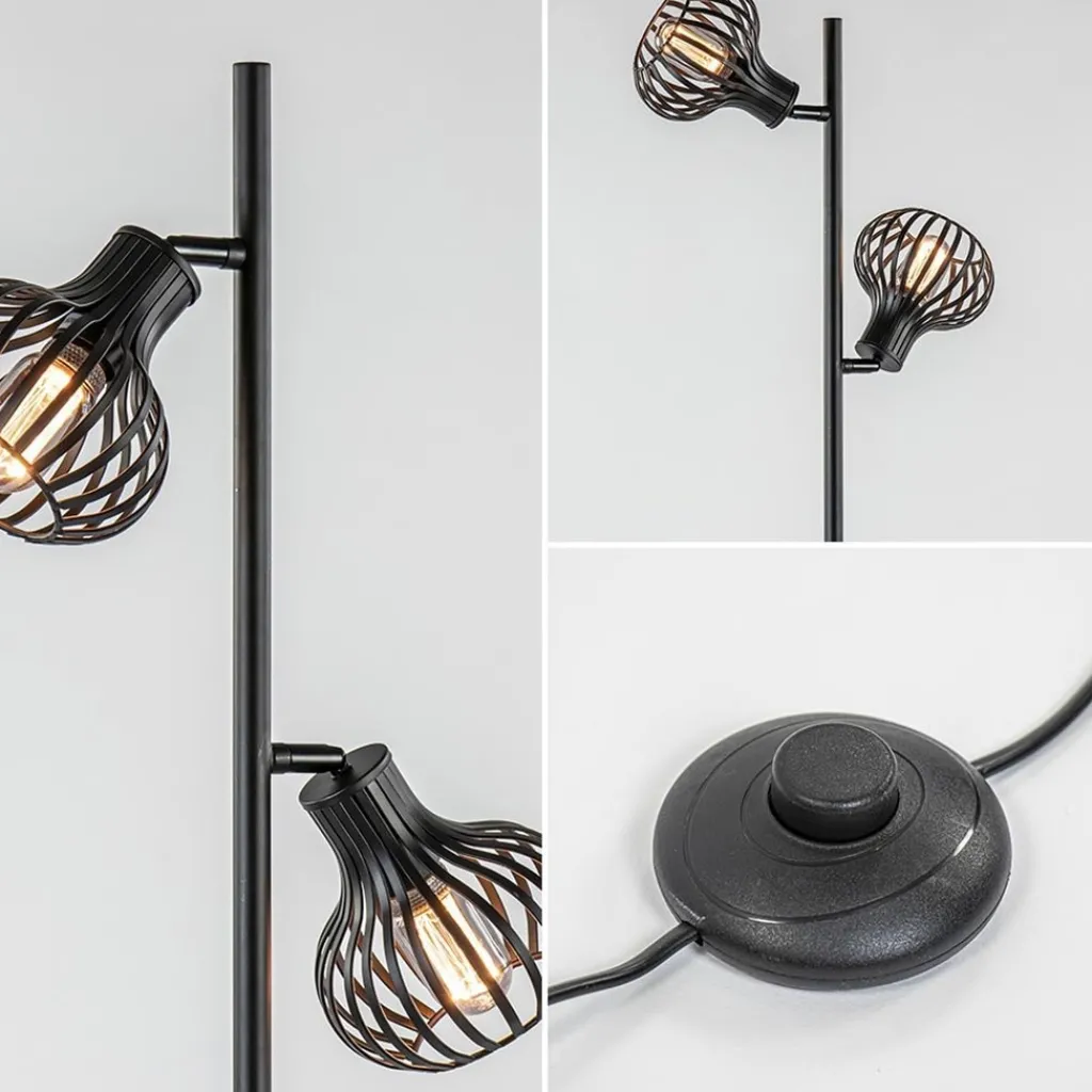 Straluma Scandinavische 2-lichts vloerlamp met draadkapjes> Draadlampen|Woonkamerlampen