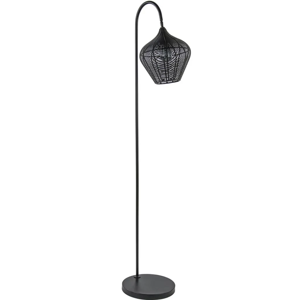 Straluma Scandinavische vloerlamp Alvaro mat zwart> Vloerlampen|Draadlampen