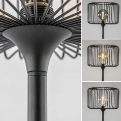 Straluma Scandinavsiche vloerlamp zwart met draadkorf><noscript><img width=
