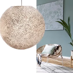Straluma Schelpen hanglamp bol 40 cm wit/parelmoer><noscript><img width=