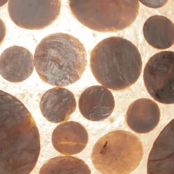 Straluma Schelpen hanglamp coin goudbruin groot><noscript><img width=