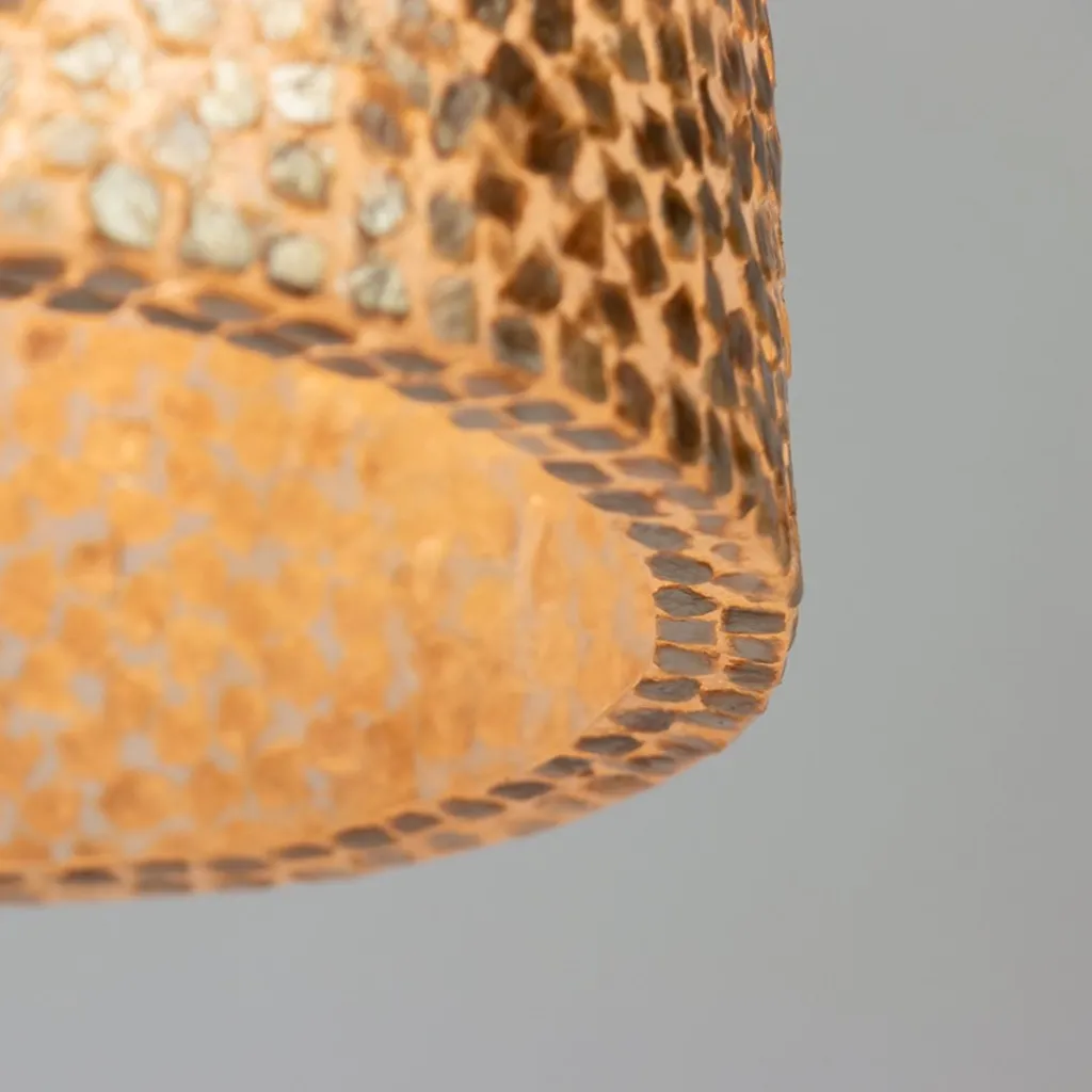 Straluma Schelpen hanglamp goud rond> Schelpenlampen|Woonkamerlampen