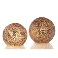 Straluma Schelpen tafellamp bol 40 cm creme-goud><noscript><img width=