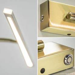 Straluma Schilderij wandlamp brons met dimbaar LED><noscript><img width=