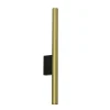 Straluma Smalle wandlamp cilinder zwart met solid brass> Woonkamerlampen|Slaapkamerlampen