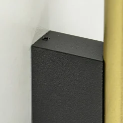 Straluma Smalle wandlamp cilinder zwart met solid brass><noscript><img width=