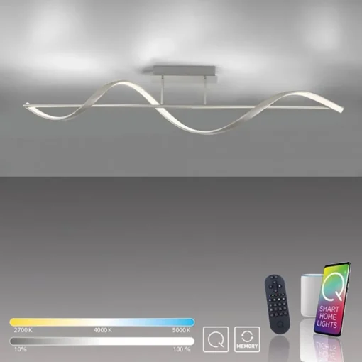 Straluma Smart plafondlamp LED spiraal staal> Smart lampen|Plafondlampen