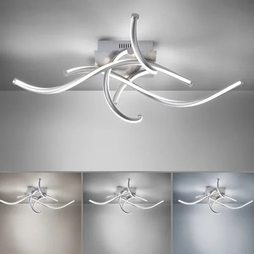 Straluma Smart plafondlamp spiraal nikkel modern> Plafondlampen|Smart lampen