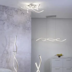 Straluma Smart plafondlamp spiraal nikkel modern><noscript><img width=