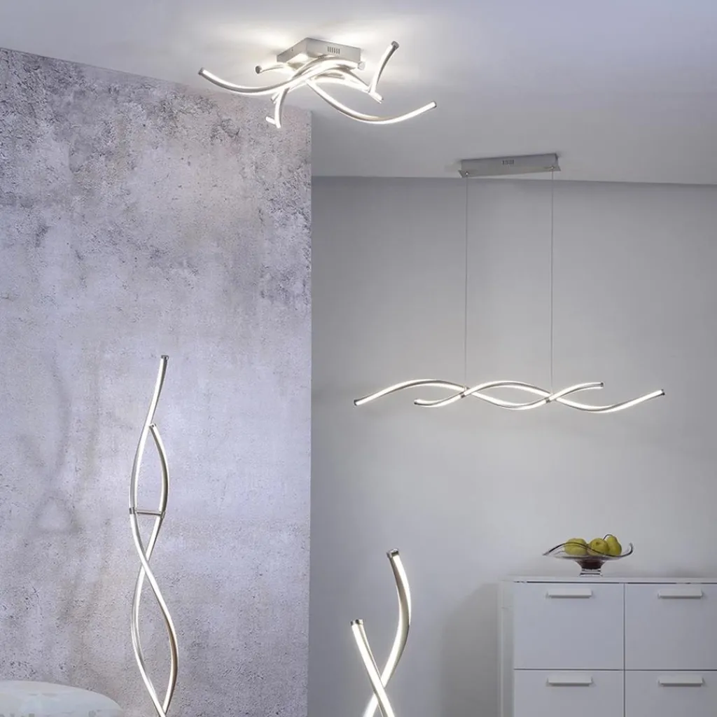 Straluma Smart plafondlamp spiraal nikkel modern> Plafondlampen|Smart lampen
