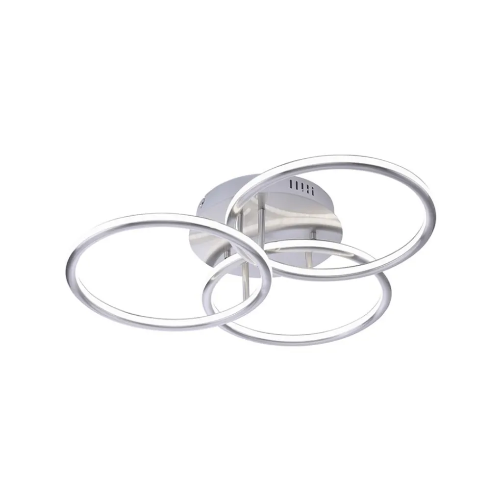 Straluma Smart plafondlamp 3x ringen nikkel inclusief LED> Plafondlampen|Smart lampen
