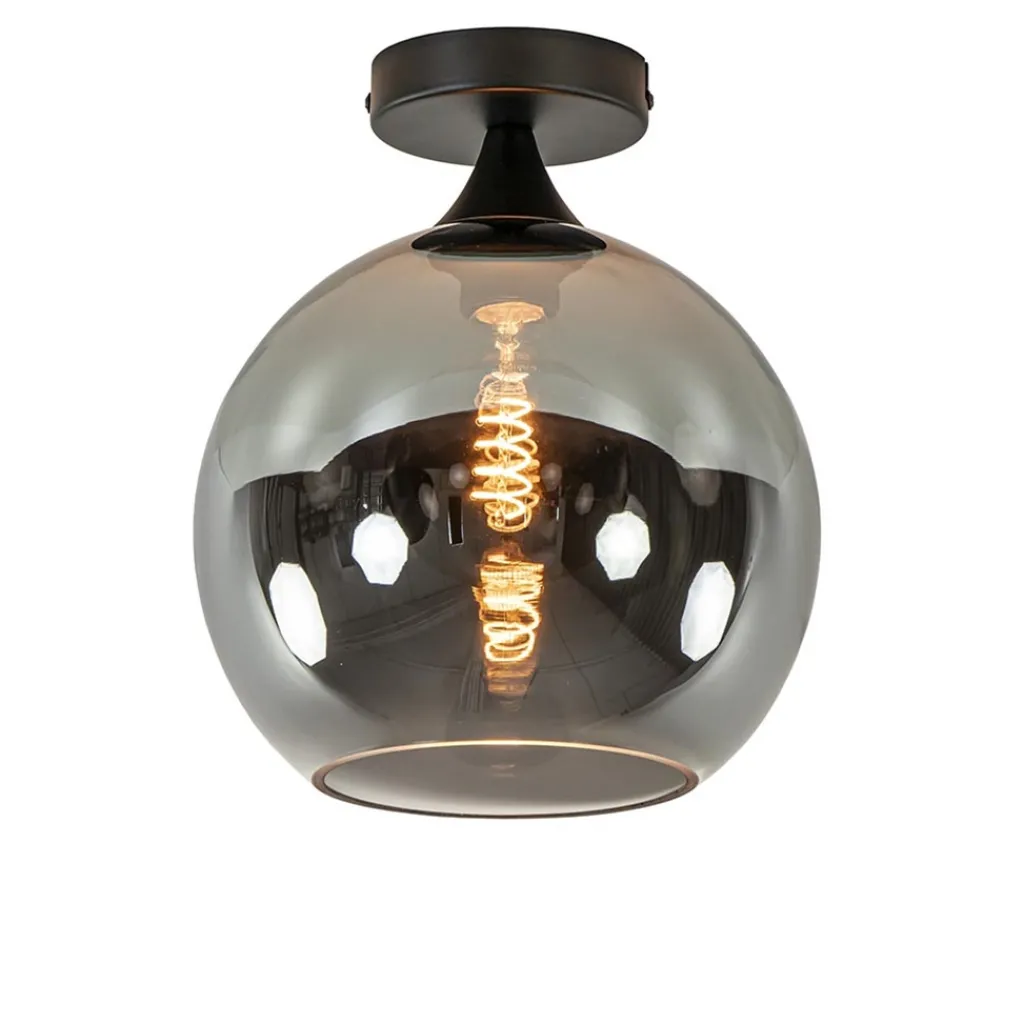 Straluma Smoke/titanium plafondlamp 25 cm met zwart> Plafondlampen|Luxe Verlichting