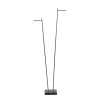 Straluma Staande 2-lichts leeslamp zwart 2xpushdimmer> Vloerlampen|Leeslampen