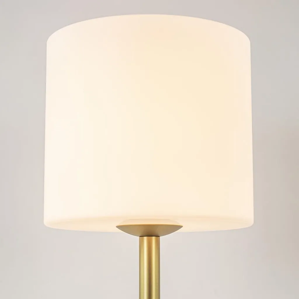 Straluma Stijlvolle tafellamp mat goud met wit glas> Tafellampen|Luxe Verlichting