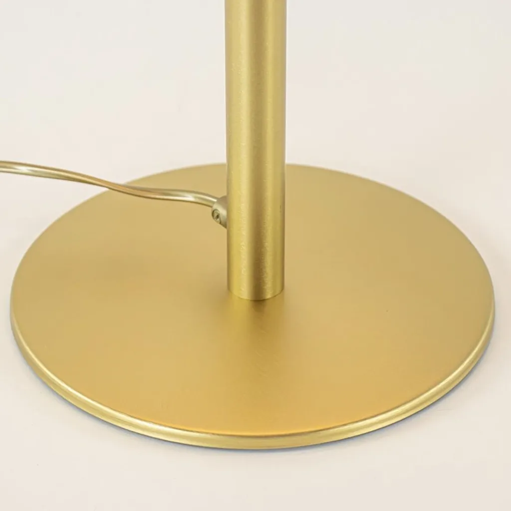 Straluma Stijlvolle tafellamp mat goud met wit glas> Tafellampen|Luxe Verlichting