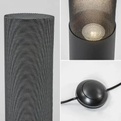 Straluma Stoere vloerlamp cilinder zwart met spot><noscript><img width=