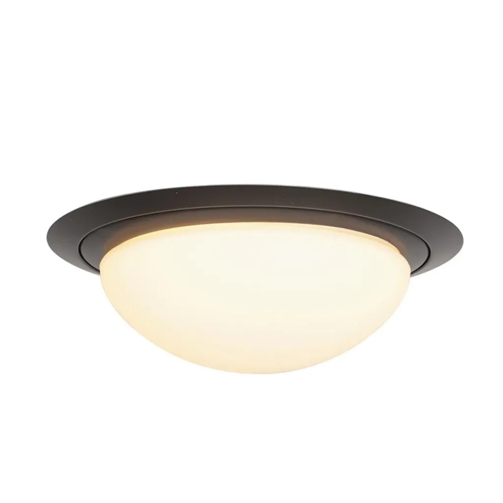 Straluma Strak klassieke LED plafonnière zwart inclusief LED> Plafondlampen|Plafonnières