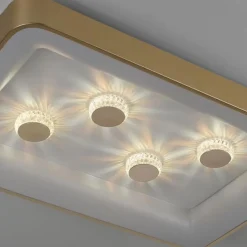 Straluma Strak klassieke LED plafondlamp goud met kristaleffect><noscript><img width=