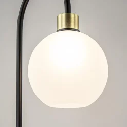 Straluma Strak klassieke tafellamp zwart met opaal glas><noscript><img width=