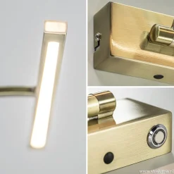 Straluma Strak klassieke wandlamp brons dimbaar LED><noscript><img width=