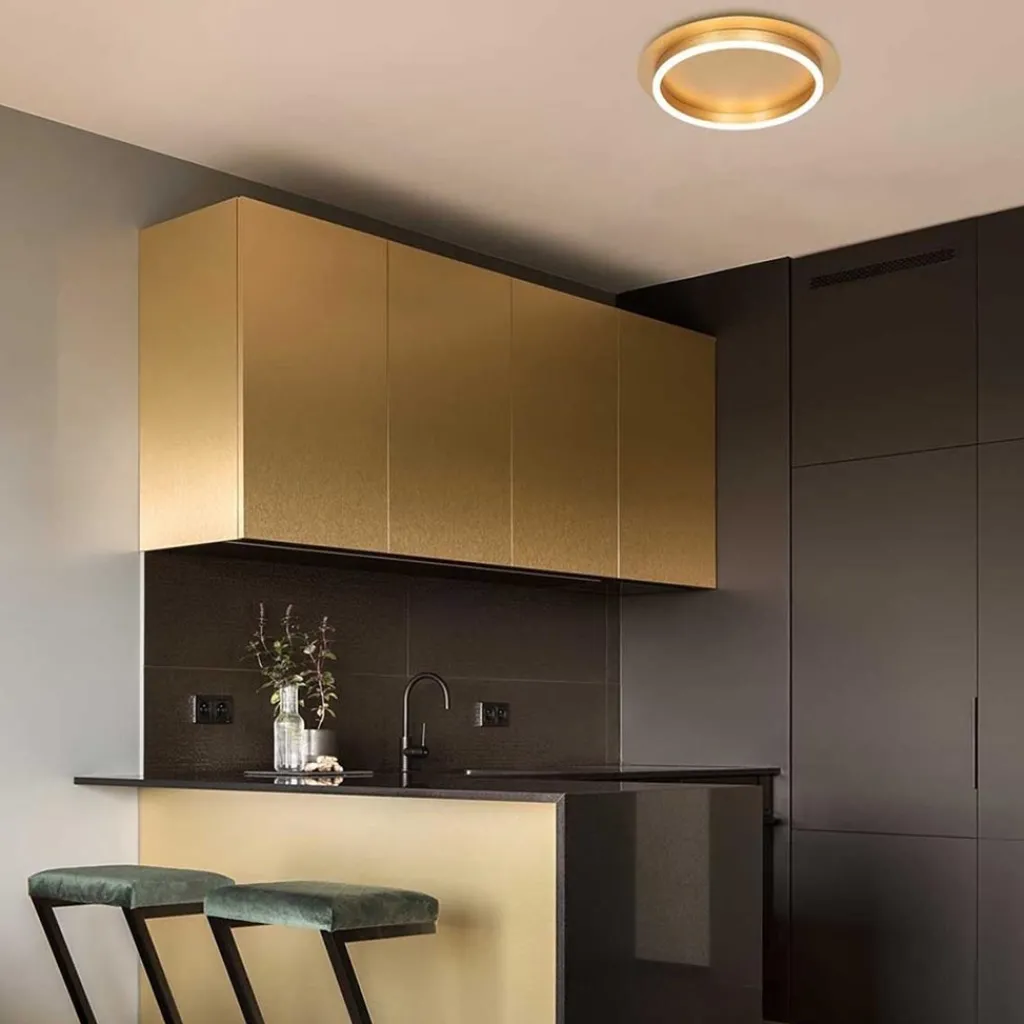 Straluma Strak moderne LED plafondlamp goud> Plafondlampen|Plafonnières
