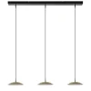 Straluma Strakke 3-lichts hanglamp LED mat zwart/mat goud> Hanglampen|Eettafellampen