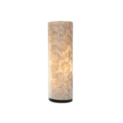 Straluma Tafellamp 40 cm cilinder creme schelpen> Schelpenlampen|Woonkamerlampen