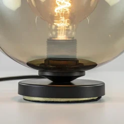 Straluma Tafellamp Bella zwart + smoke glas 25cm><noscript><img width=