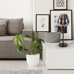Straluma Tafellamp Fantasy op stang zwart + smoke glas><noscript><img width=